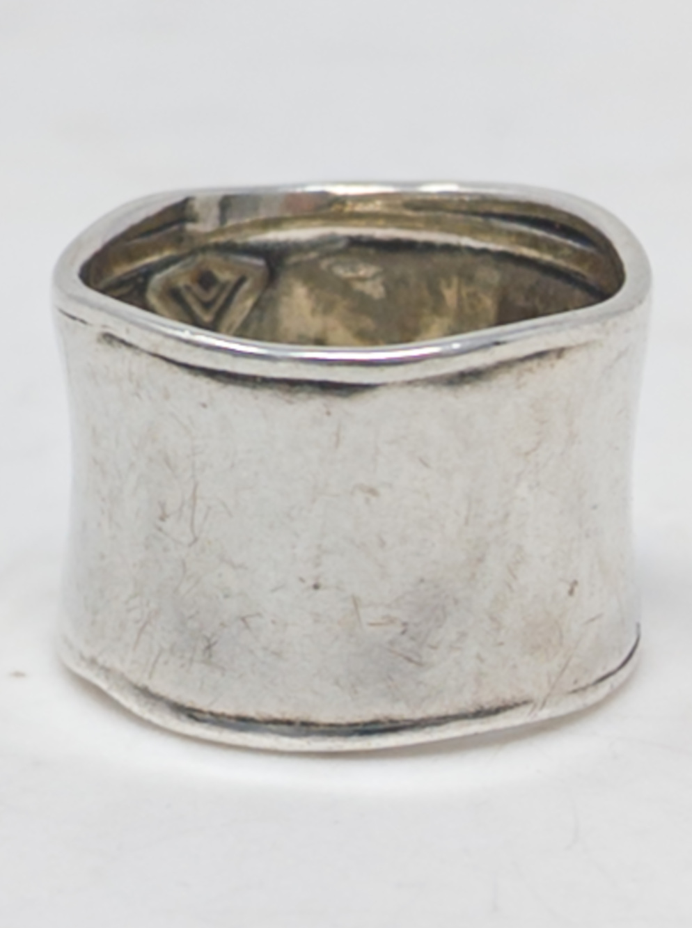 Silpada Sterling Silver Wide Cigar Band Ring, 14.5mm, Sz 8